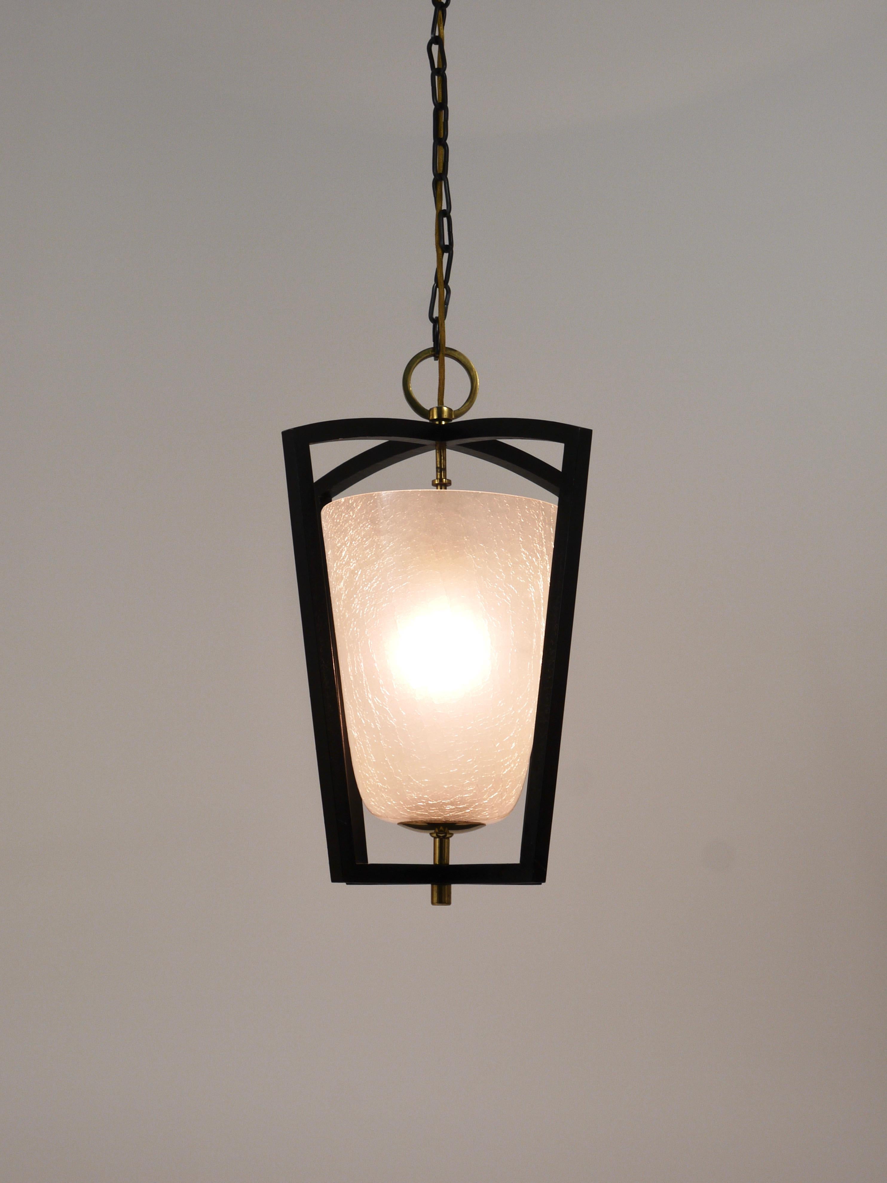 Lanterne en laiton Kalmar Vienna Lampe à suspension du milieu du siècle, Autriche, années 1950  en vente 12
