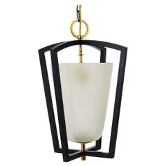 Lanterne en laiton Kalmar Vienna Lampe à suspension du milieu du siècle, Autriche, années 1950