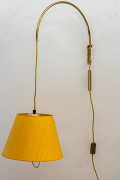 Kalmar Wall Lamp with Original Fabric Shade, Around 1950s