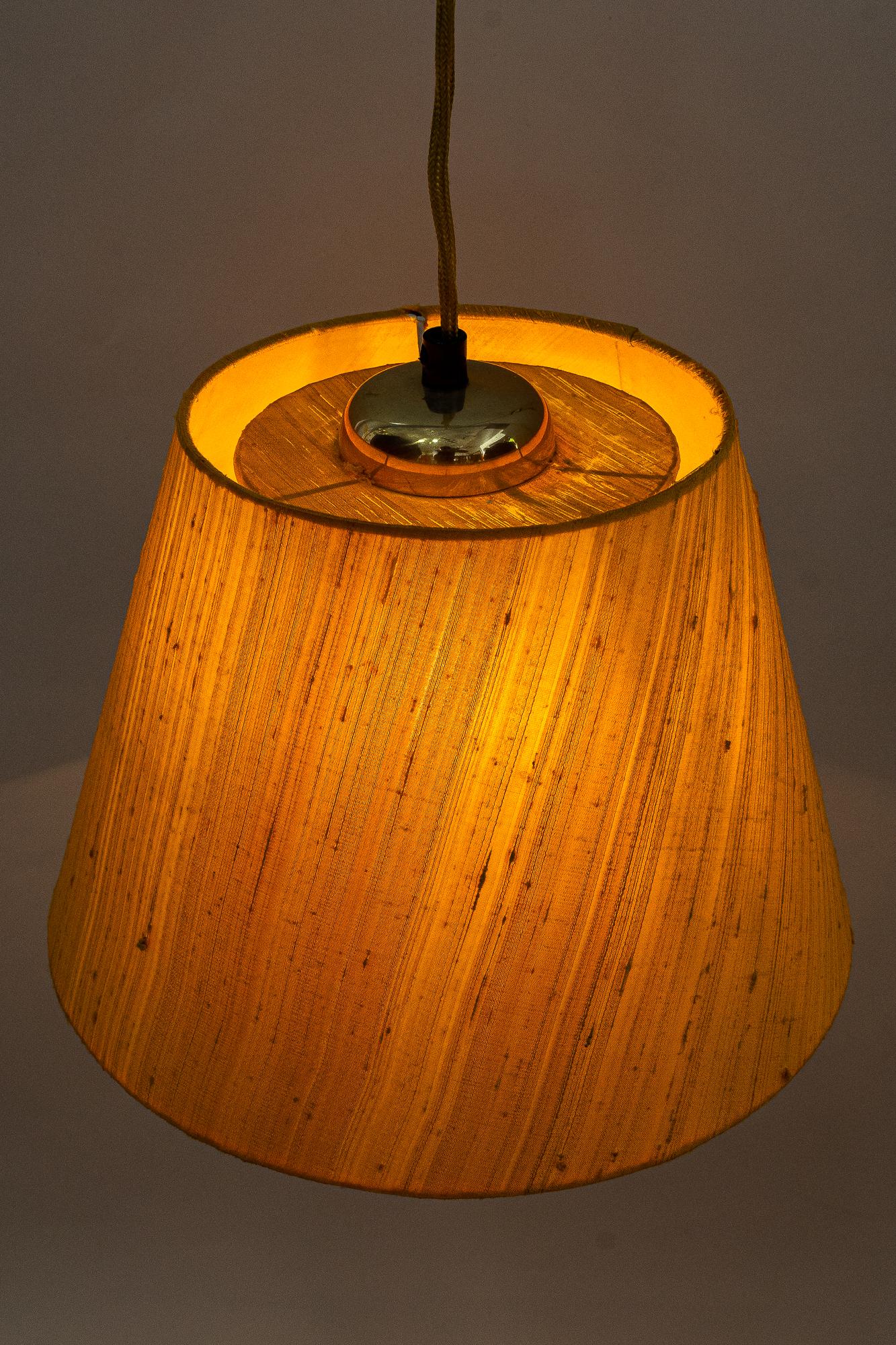 Kalmar Wall Lamp with Original Fabric Shade, Around 1950s For Sale 1