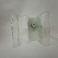Kalmar Wave Eisglas-Tischlampe, 1970er Jahre Deutschland
