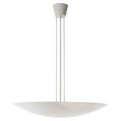 Kalmar White Uplight Bowl Chandelier Pendant Light, 1970s