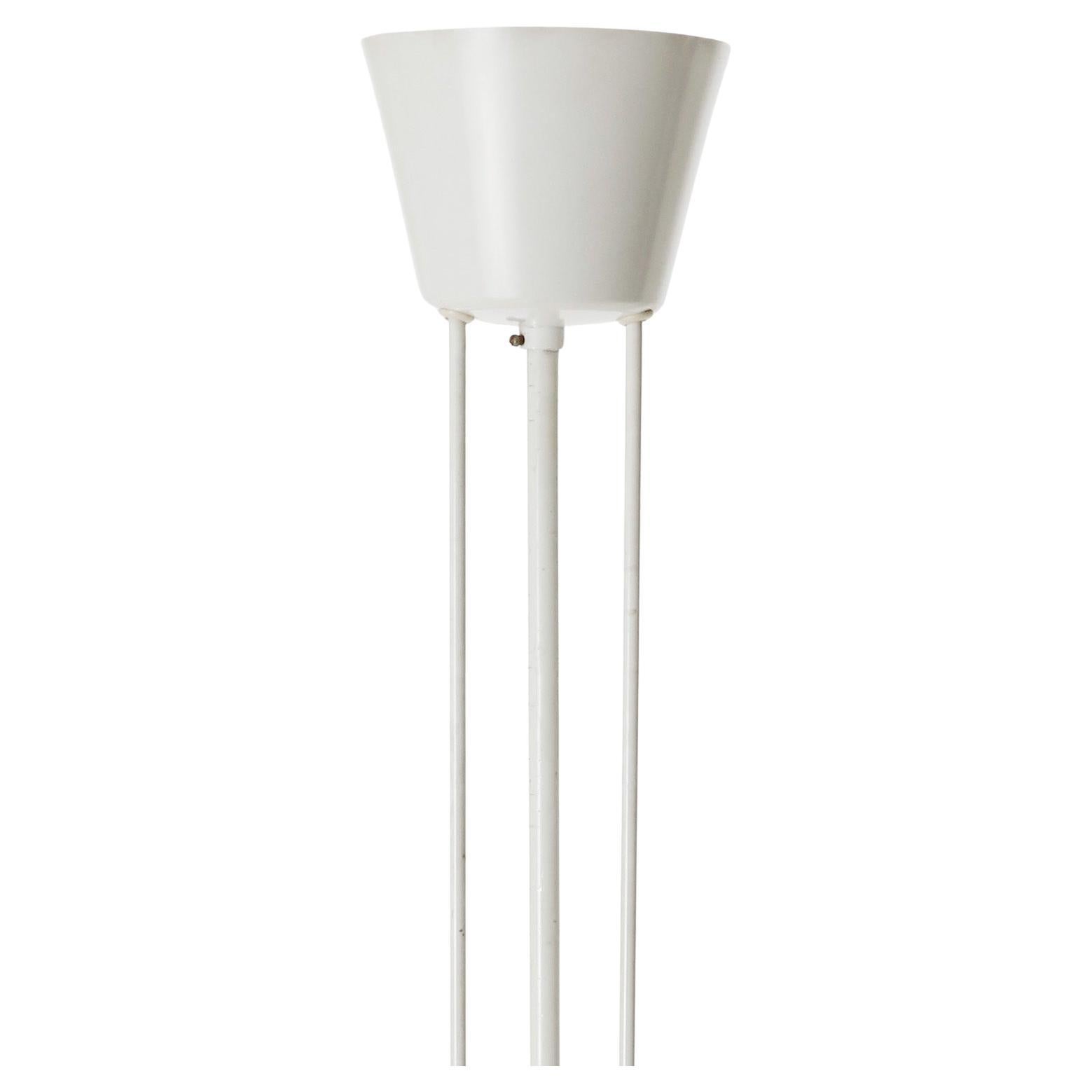 Laccato Lampada a sospensione con lampadario a forma di ciotola a luce ultravioletta Kalmar White, anni '70 in vendita