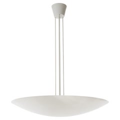 Kalmar White Uplight Bowl Chandelier Pendant Light, 1970s