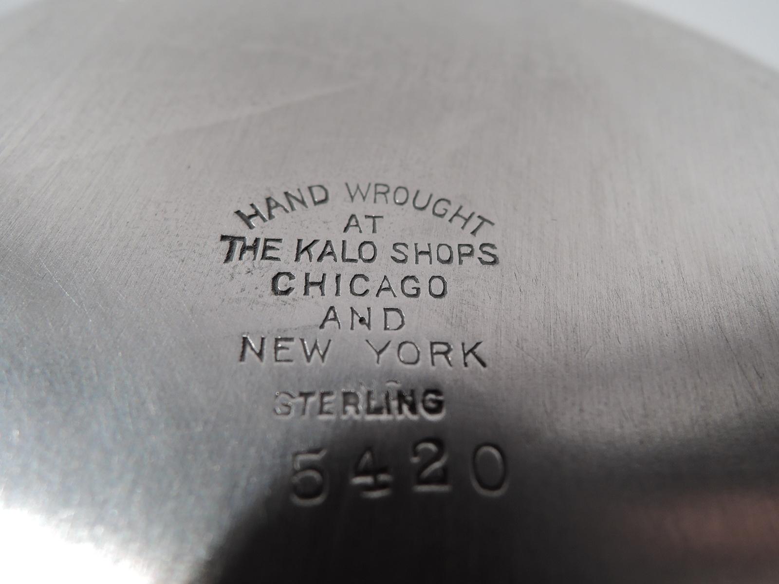 American Craftsman Kalo Chicago Craftsman Sterling Silver Baby Gift Porringer and Plate