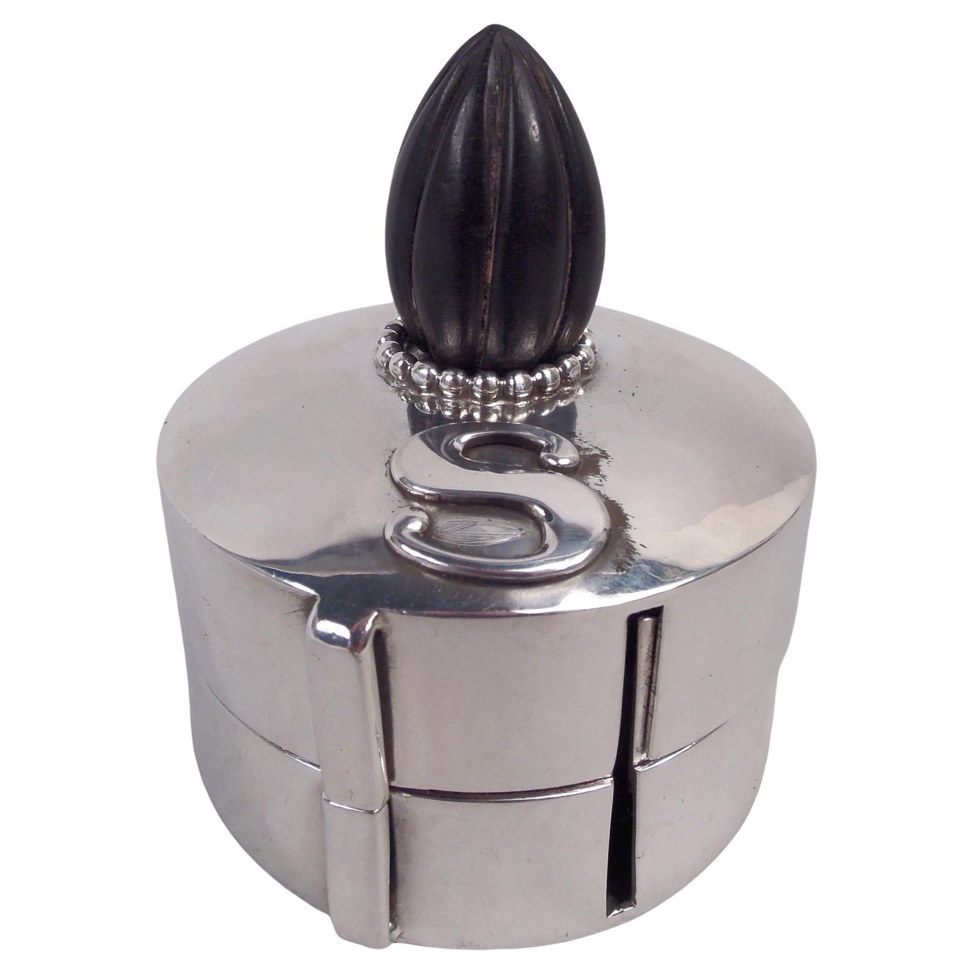 Kalo Handwerker Hand-gehämmert Sterling Silber Briefmarken Box im Angebot