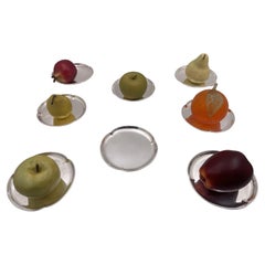Kalo Set de 8 Platos de Postre de Plata de Ley Forjados a Mano en Estilo Arts & Crafts