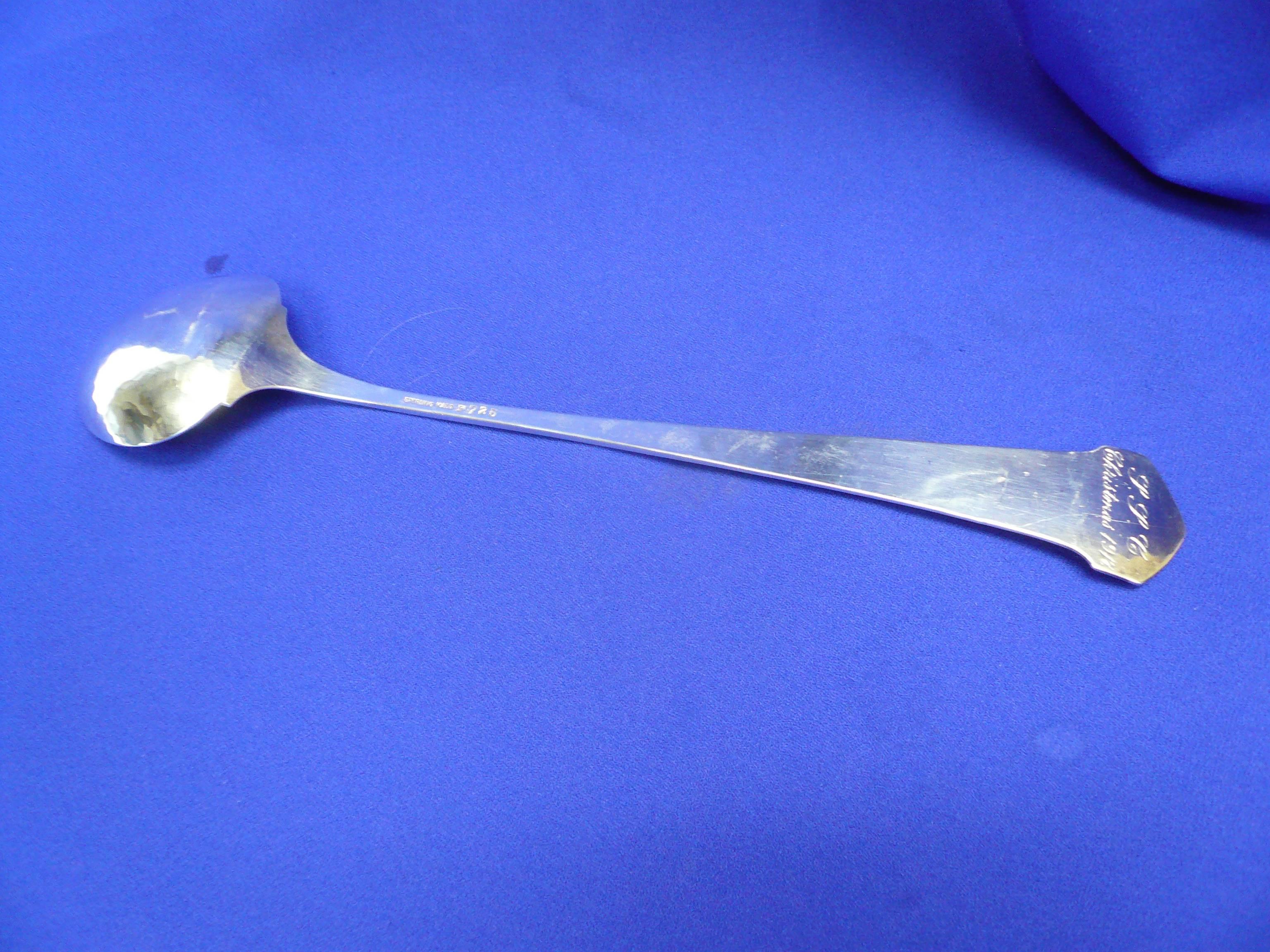 Arts and Crafts Kalo Shop Sterling Silver Handled Serving Spoon 9 3/4