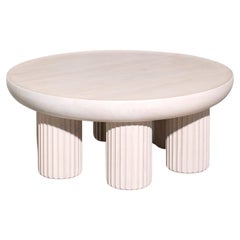 Table basse Kalokagathos, fabriquée à la main, en bois de frêne massif avec finition naturelle