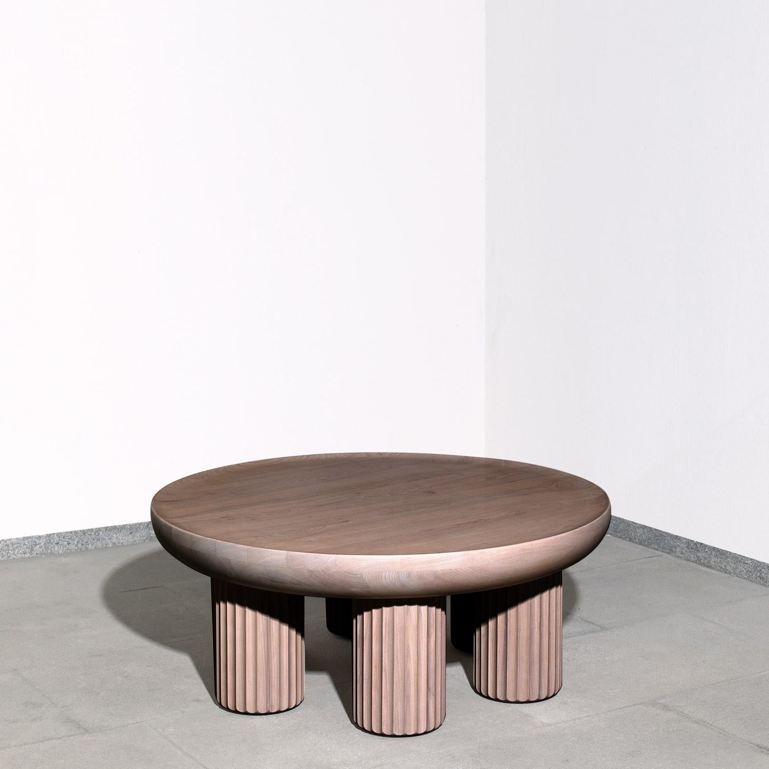 Kalokagathos table by Jiri Krejcirik
Dimensions: 100 x 100 x 42 cm
Materials: solid wood
Also available in pine, cherry, pine and birch.

The tables entitled Odyssey and Kalokagathos represent the dialogue between the aesthetics of ancient