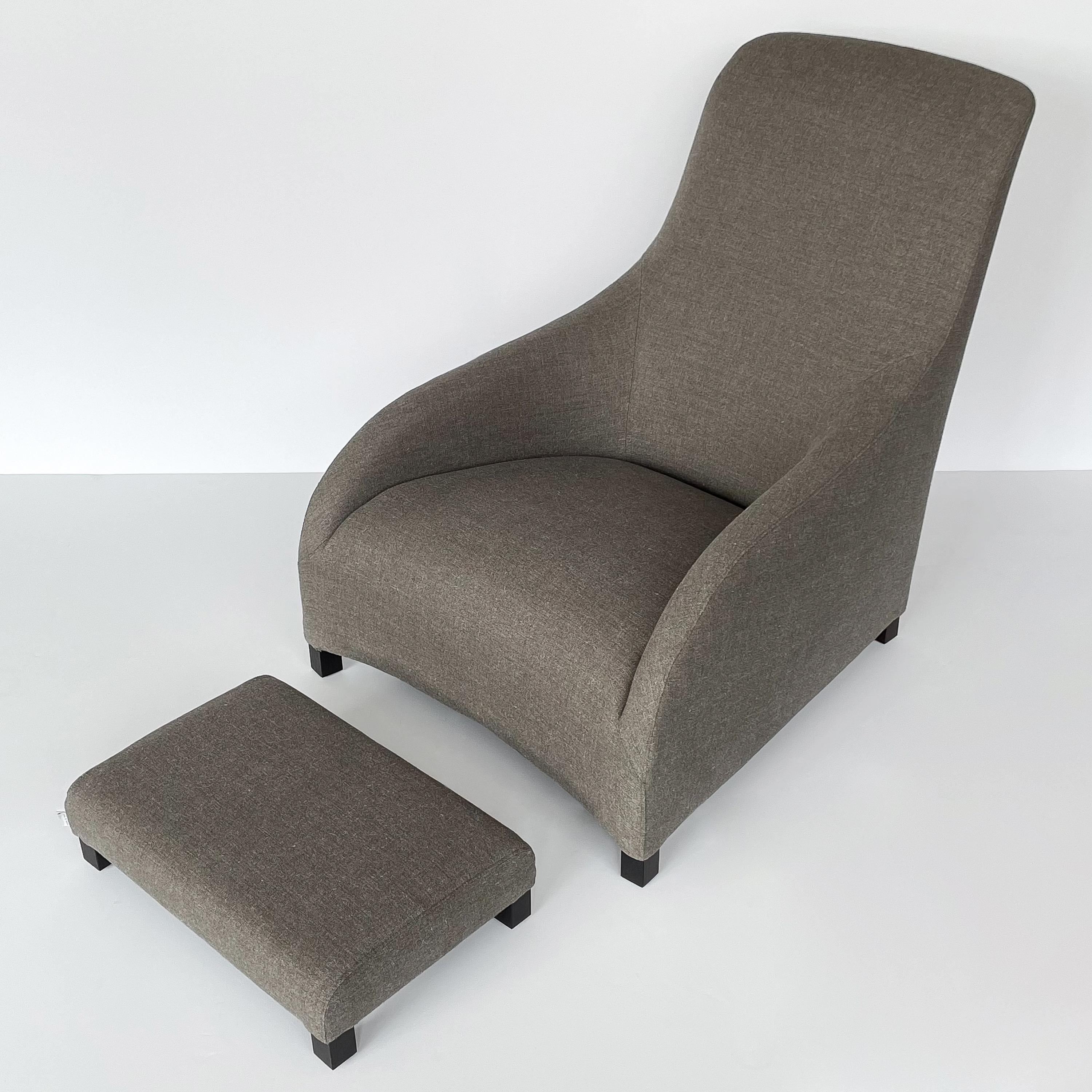 Modern Kalos Lounge Chair and Ottoman by Antonio Citterio for B&B Italia
