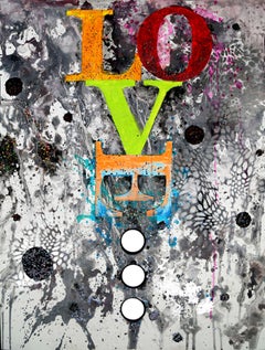 Love-4, Zeitgenössische Kunst, Abstraktes Originalgemälde, Aufhängefertig