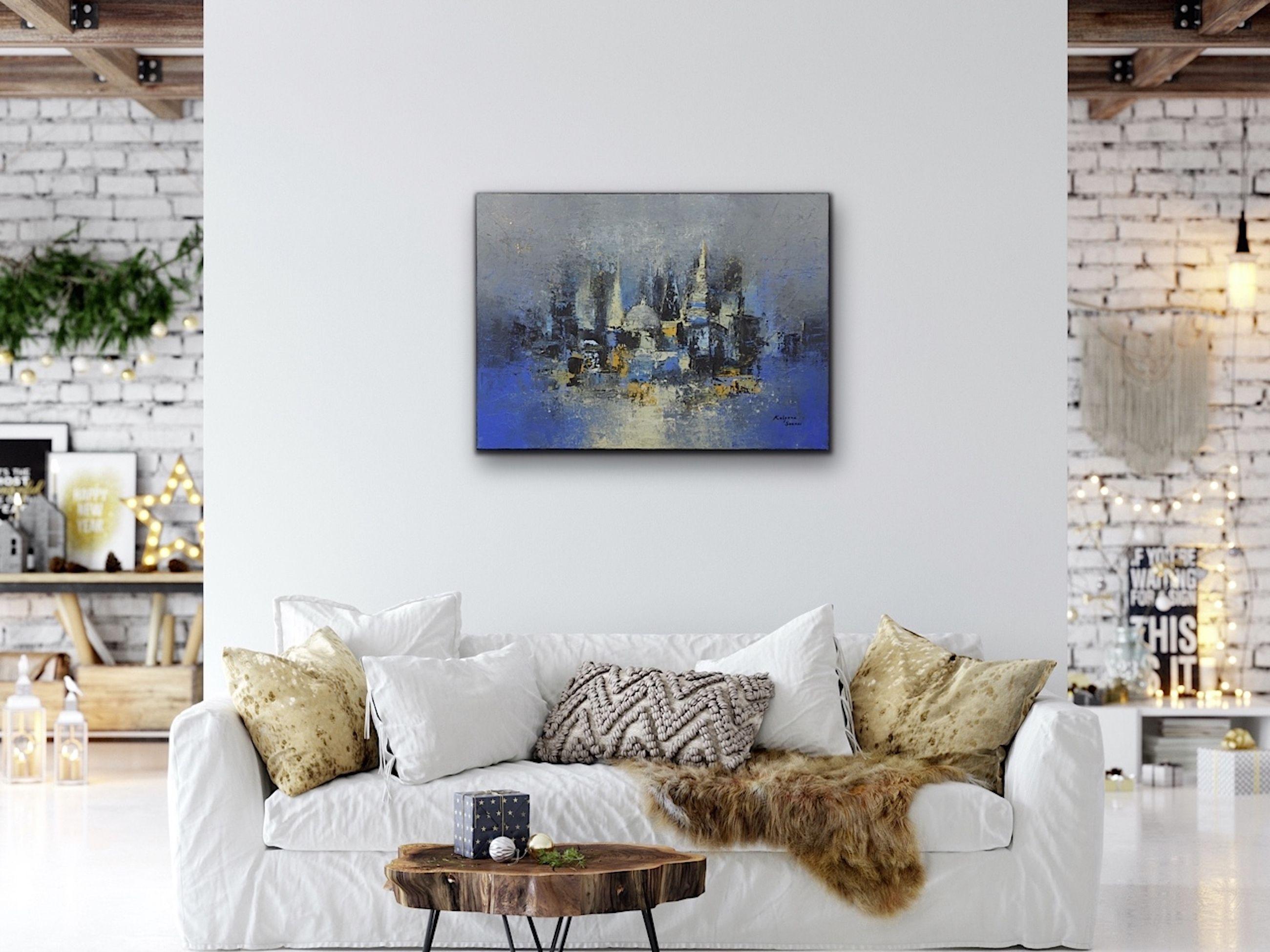 Magical Metroplis, Mixed Media on Canvas For Sale 1