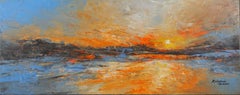Rivage réjouissant, peinture, huile sur toile