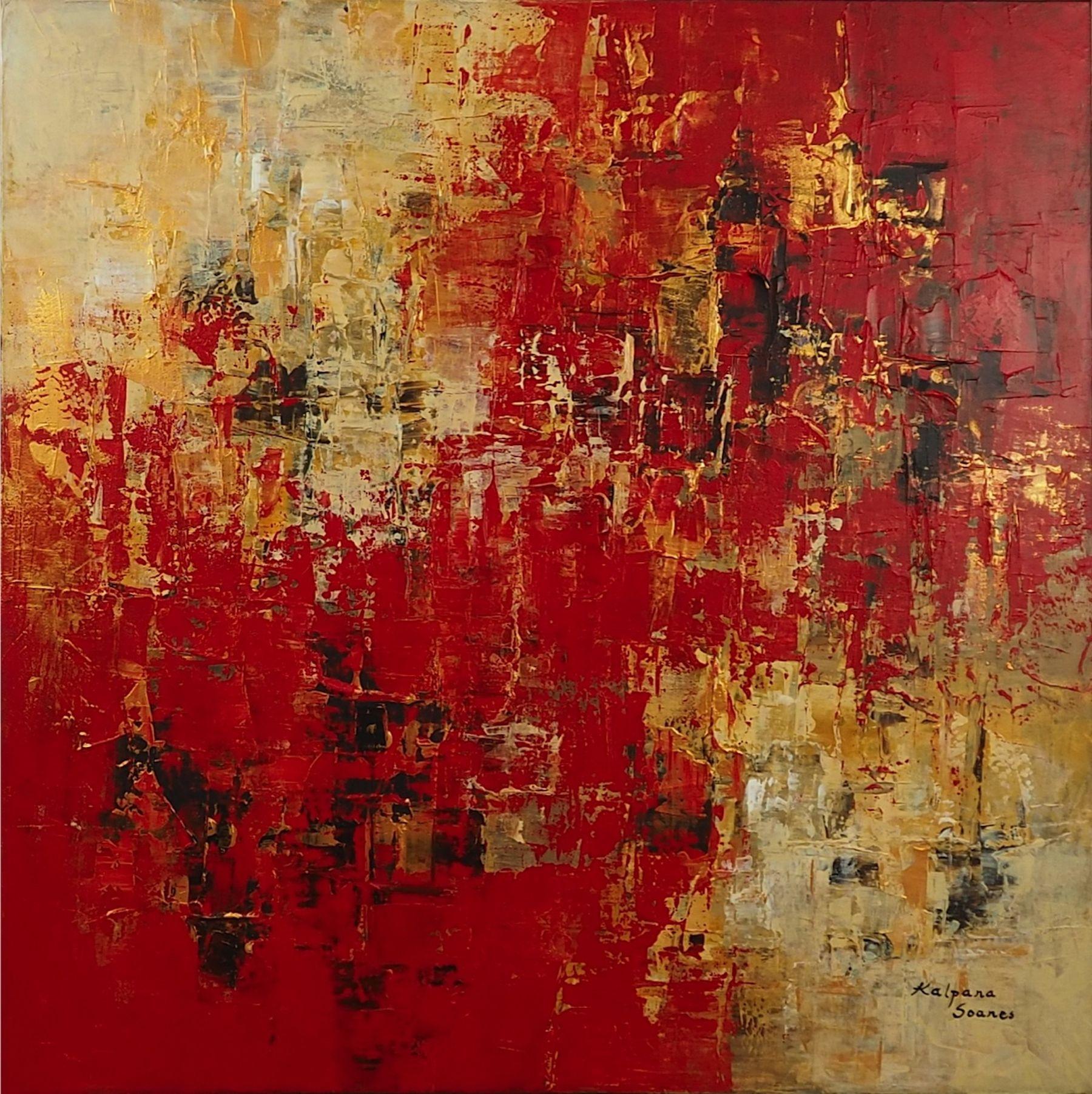 Kalpana Soanes Abstract Painting - Shades Of Your Love, Painting, Acrylic on Canvas