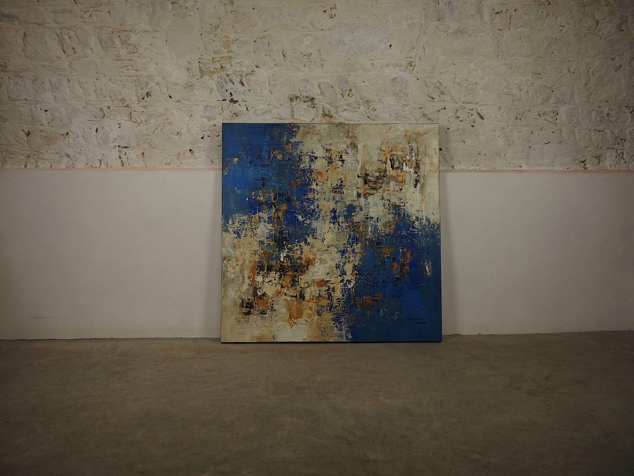 Shades Of Your Peace, Gemälde, Acryl auf Leinwand (Schwarz), Abstract Painting, von Kalpana Soanes