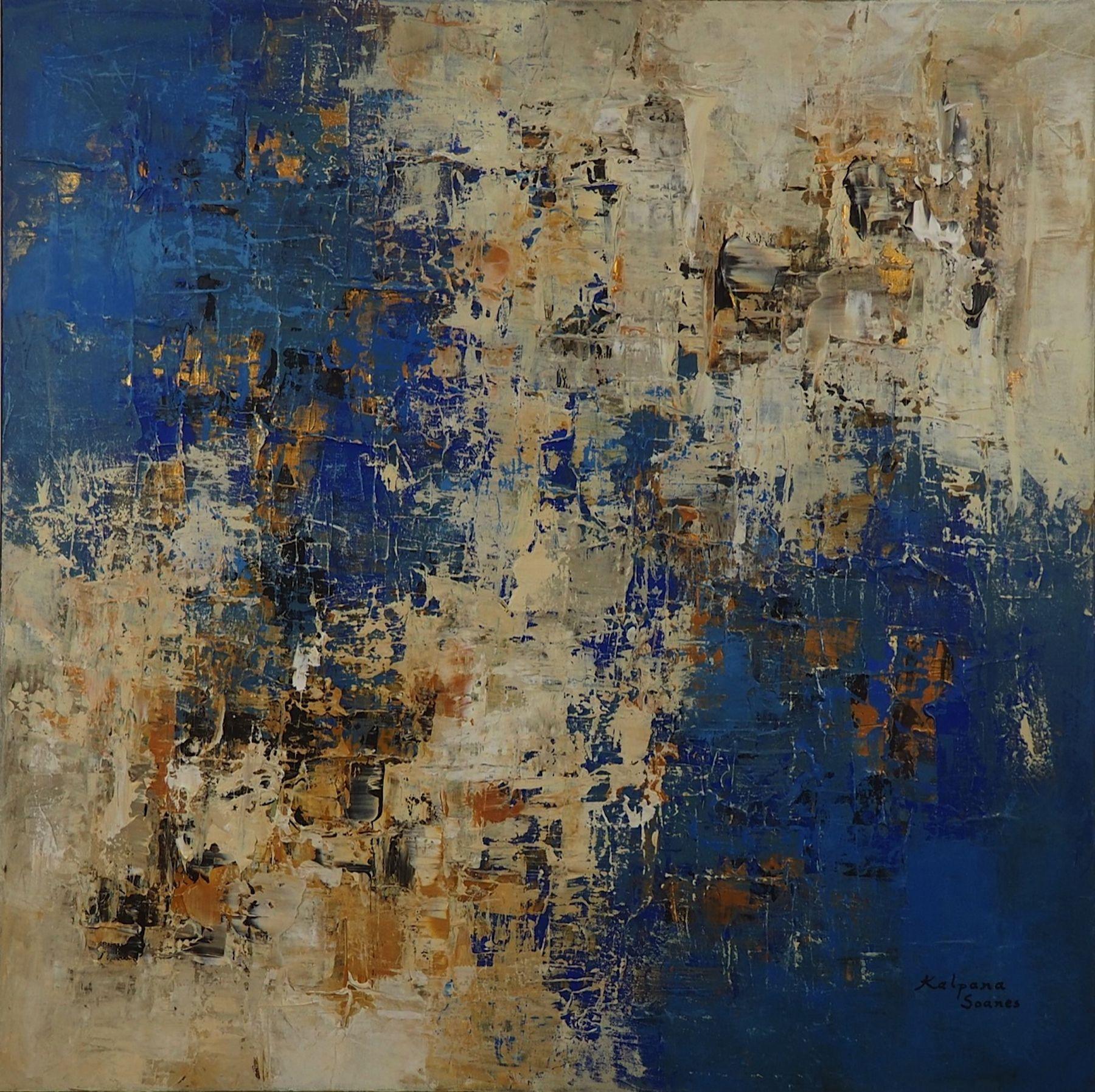 Kalpana Soanes Abstract Painting – Shades Of Your Peace, Gemälde, Acryl auf Leinwand
