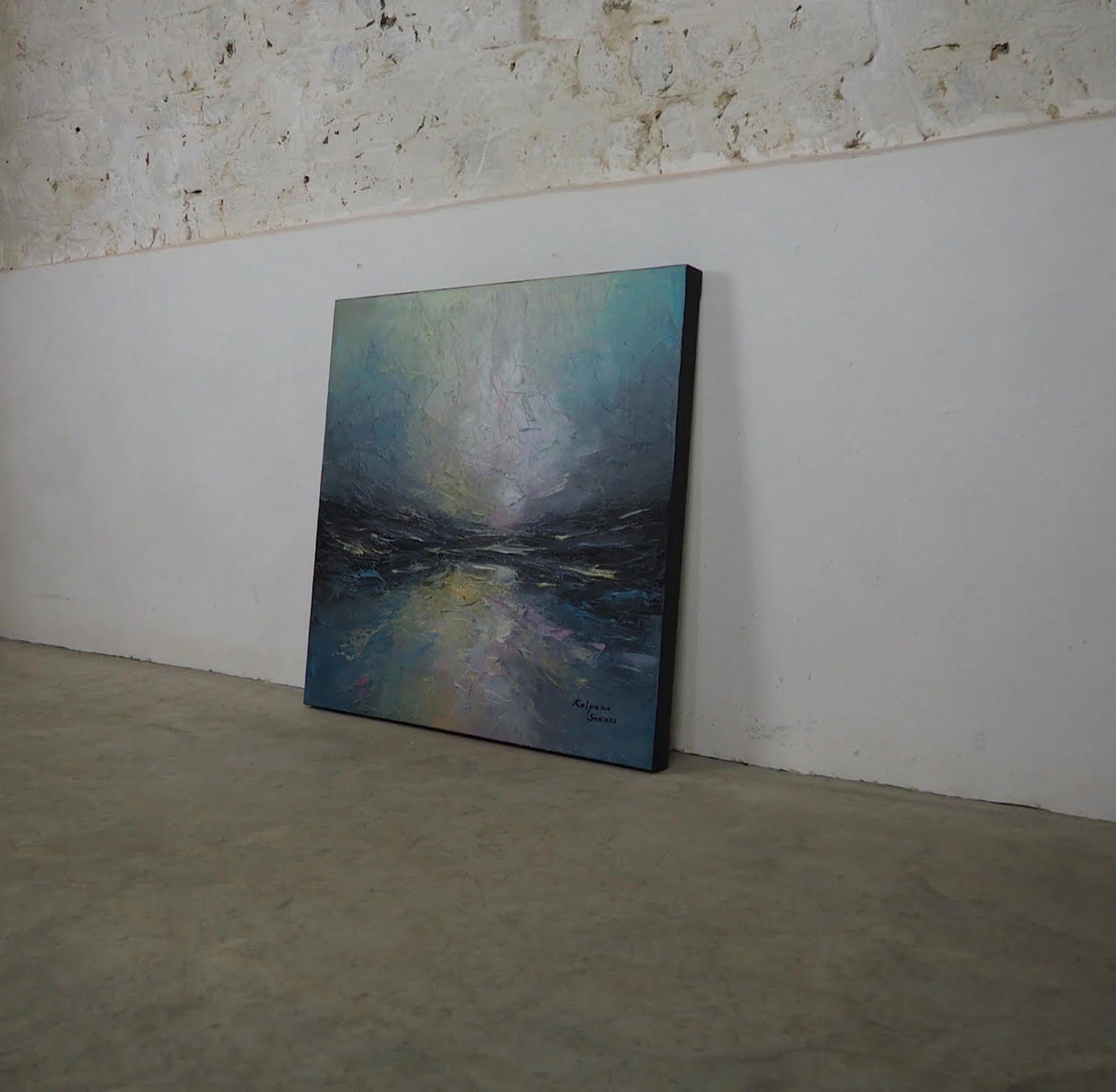 Water Moon II, Painting, Oil on Canvas For Sale 1