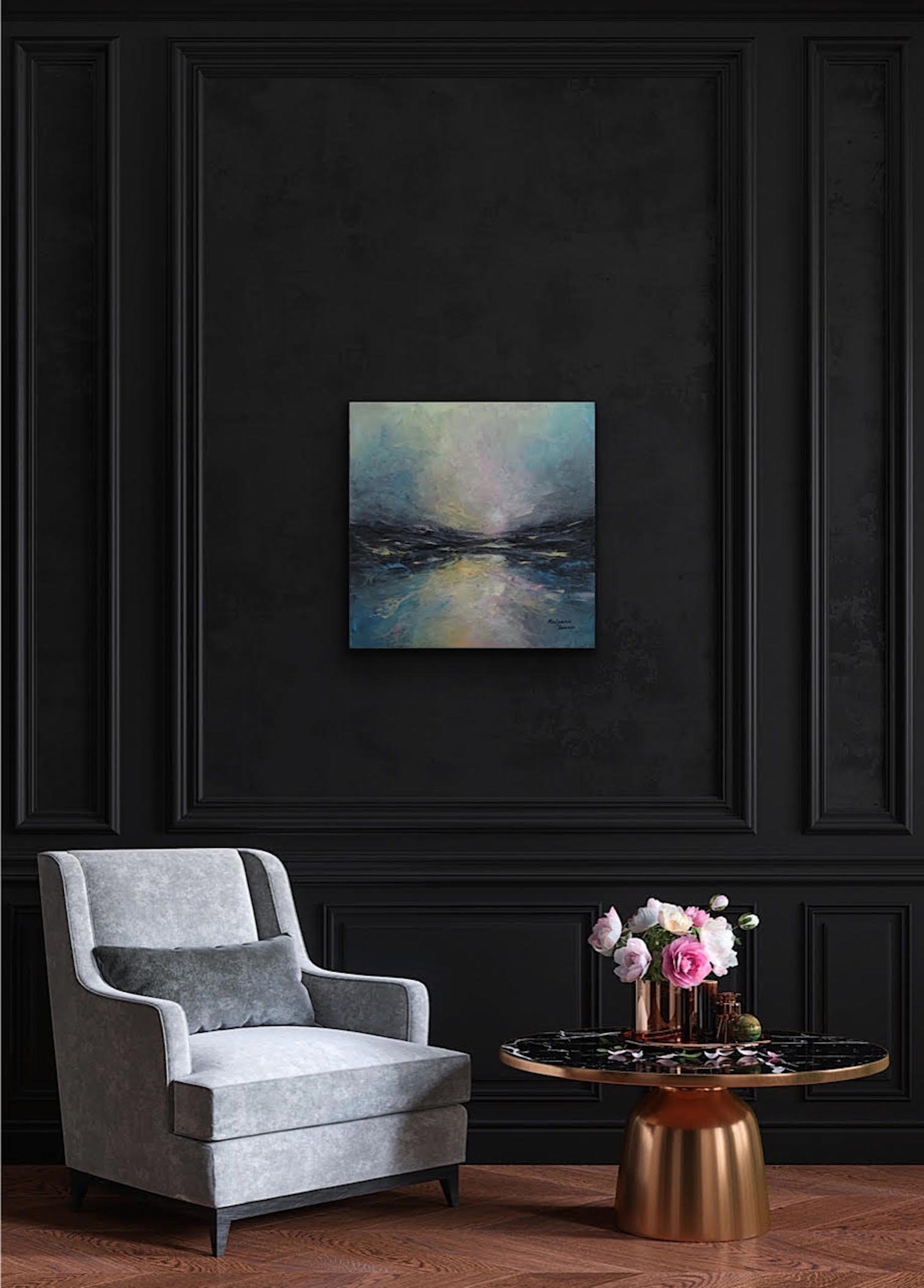 Water Moon II, Painting, Oil on Canvas For Sale 2