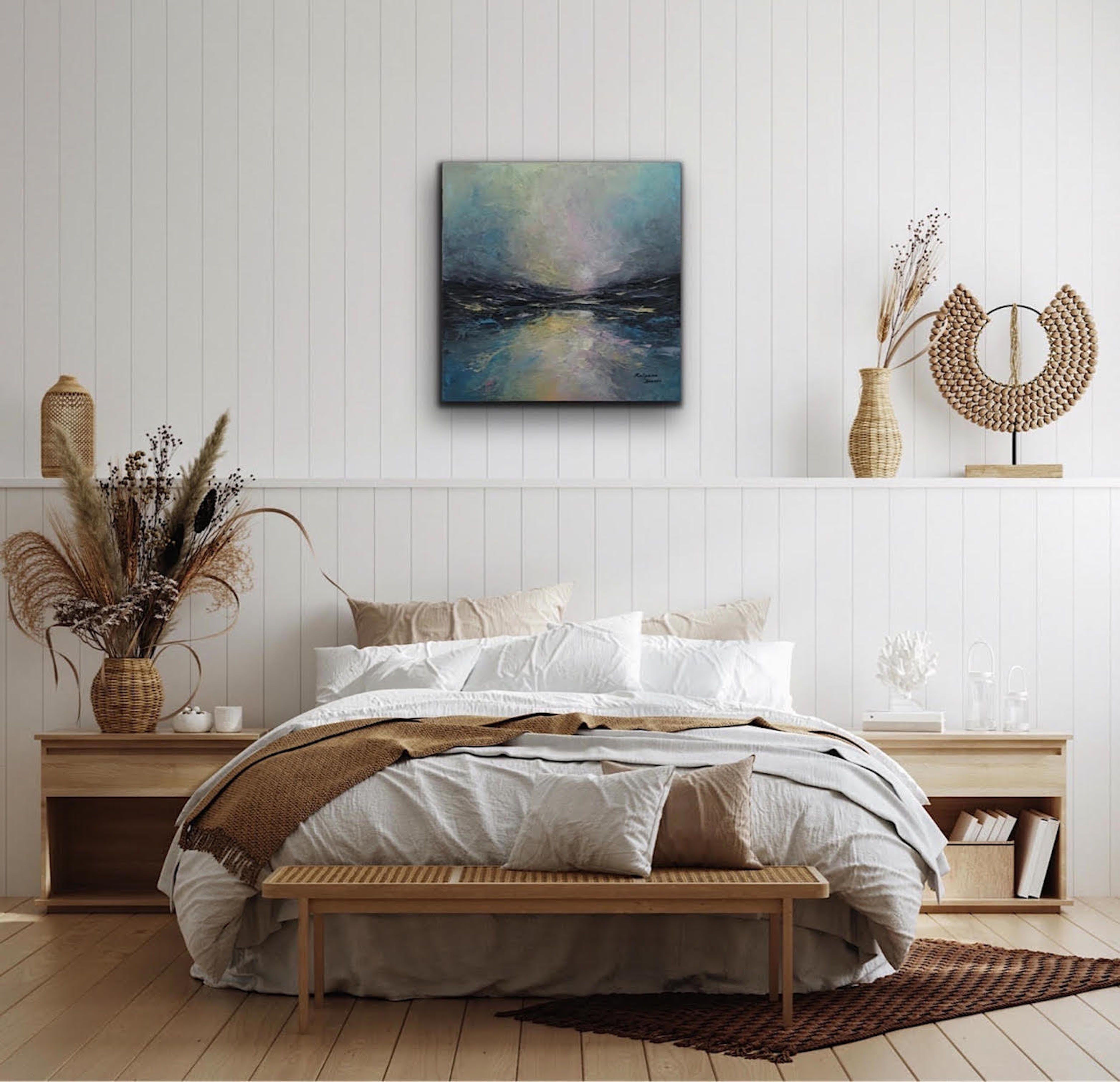 Water Moon II, Painting, Oil on Canvas For Sale 3