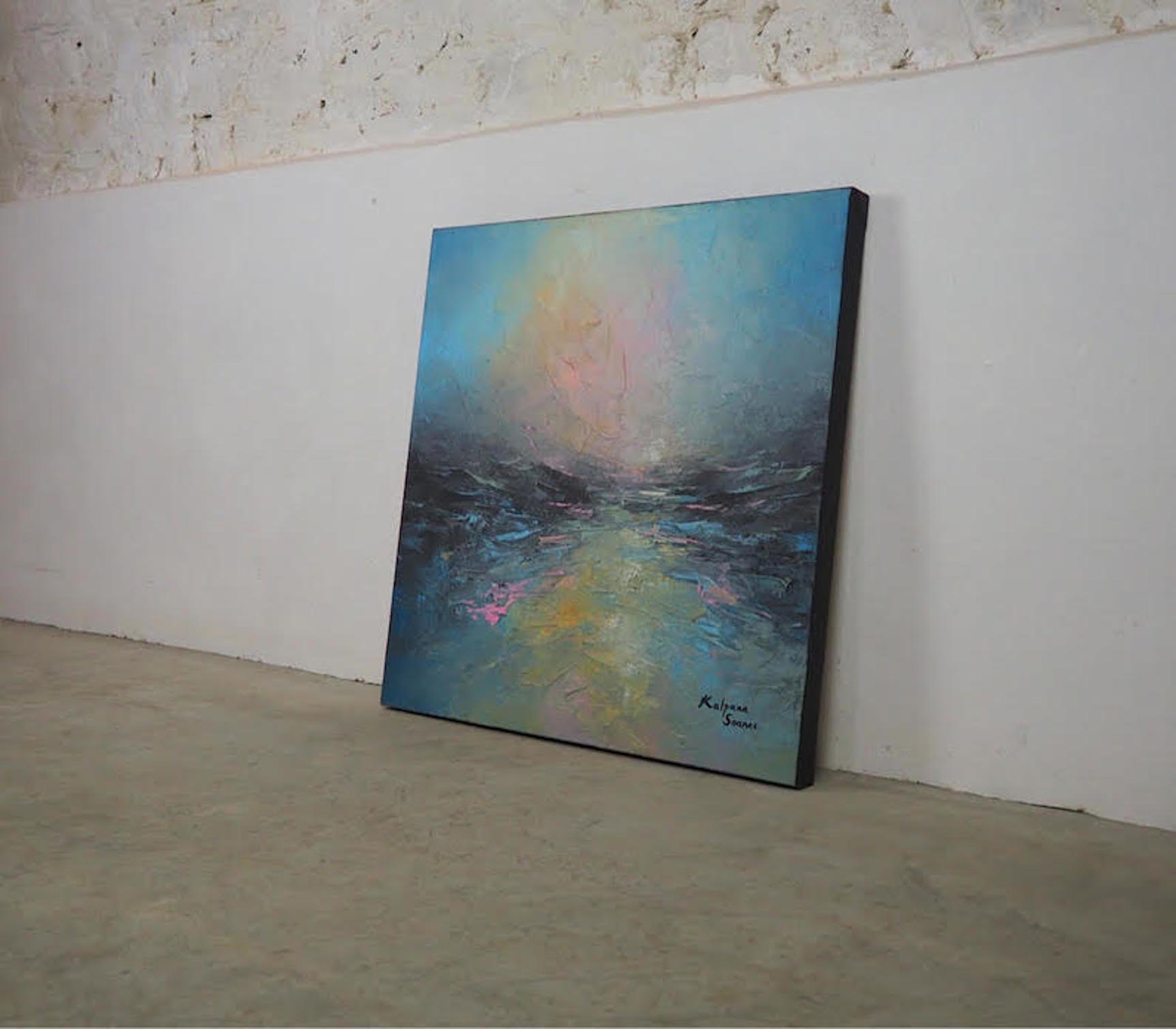 Water Moon, Painting, Oil on Canvas For Sale 1
