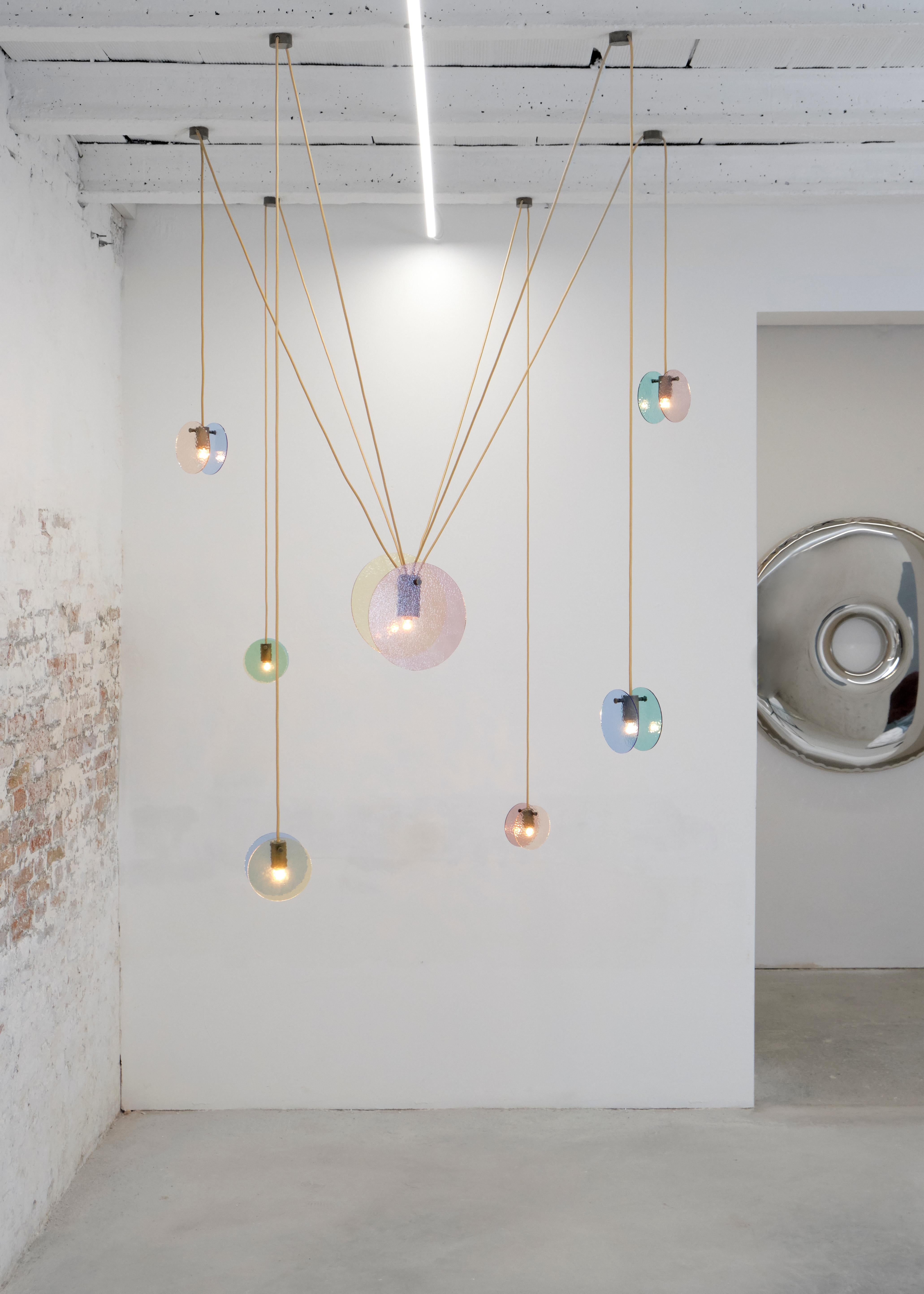Post-Modern Kalupso 6 Satellites Ceiling Light by Moure Studio For Sale