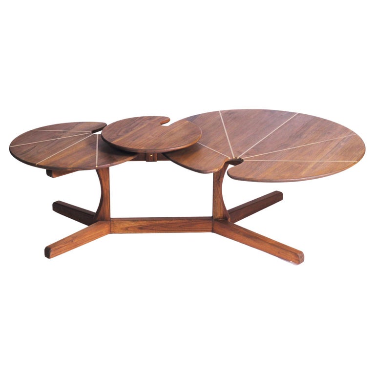 Post Modern Coffee And Tail Tables, Powell Owens Metal And Wood Round Coffee Table