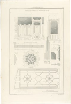 Kalverstraat Shop Details, Dutch Architecture Print, Leliman, 1865-1866