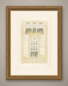 Kalverstraat Shop Front, Amsterdam, Dutch Architecture Print, Leliman, 1865-1866