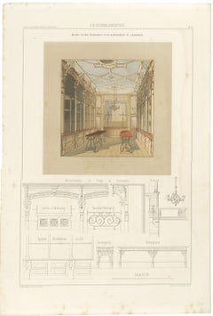 Kalverstraat Shop Interior, Dutch Architecture Print, Leliman, 1865-1866