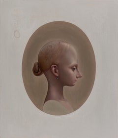 Ariadna Pintura al Óleo sobre Lienzo Retrato Niña Mujer Figura En Stock