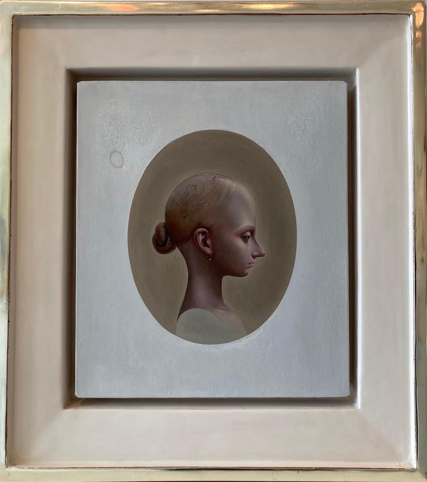 Portrait Painting de Kalvis Zuters - Ariadna Pintura al Óleo sobre Lienzo Retrato Niña Mujer Figura En Stock
