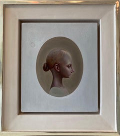 Ariadna Pintura al Óleo sobre Lienzo Retrato Niña Mujer Figura En Stock