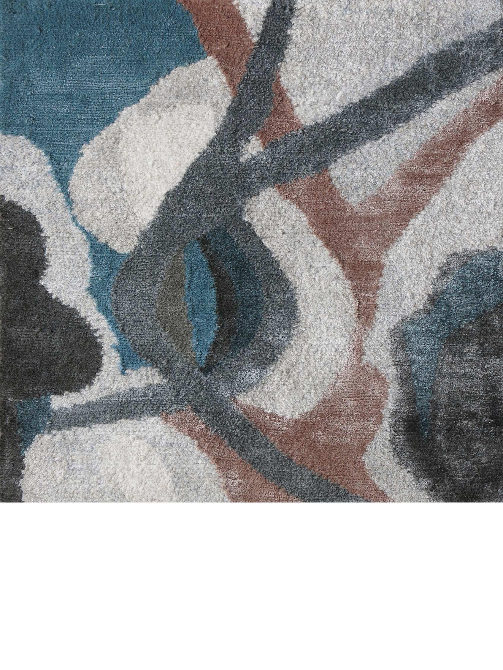 Kalypto Hand-Knotted Rug by Eskayel.
Dimensions: D 10' x H 8'.
Pile Height: 4 mm. 
Materials: 50% New Zealand wool, 50% silk.

Eskayel hand-knotted rugs are woven to order and can be customized in various sizes, colors, materials, and weave