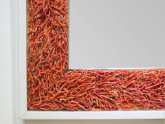 Kam Tin, Coral and Opaline Glass Mirror, France, 2017