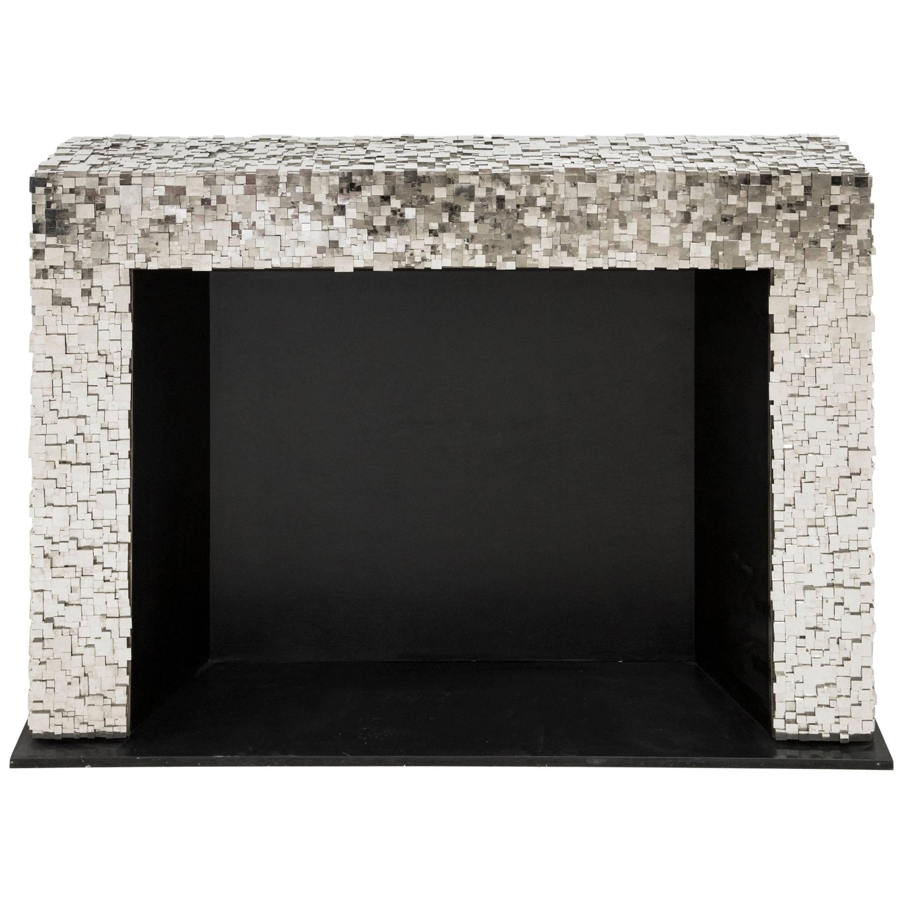 Kam Tin, Fireplace in Pyrite Gemstone, France, 2018 For Sale