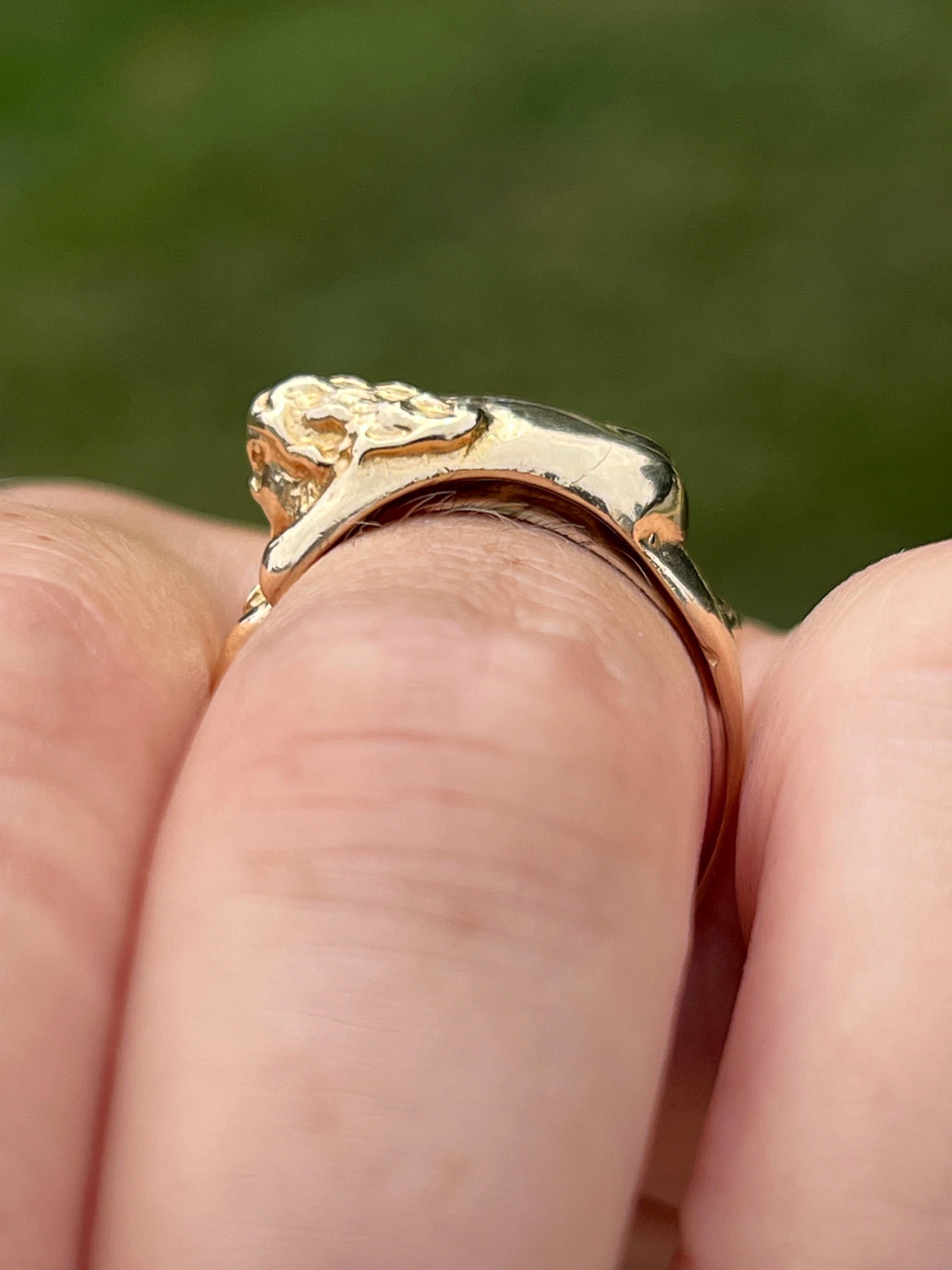 Kama Sutra 14K Yellow Gold Love Position Ring- Warning-Adult Content For Sale 10