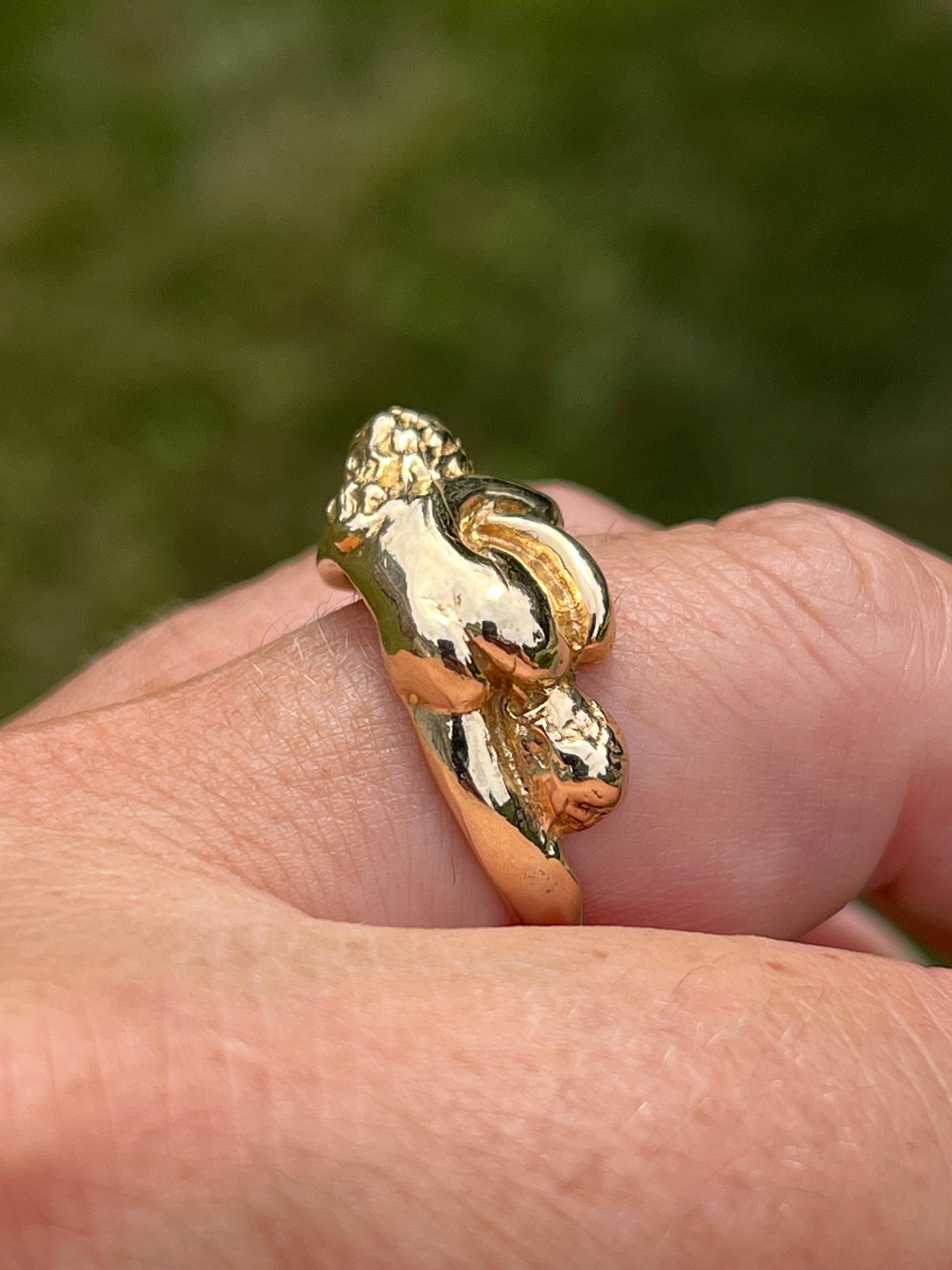 Kama Sutra 14K Gelbgold Love Position Ring- Warnungs-Adult Inhalt 11