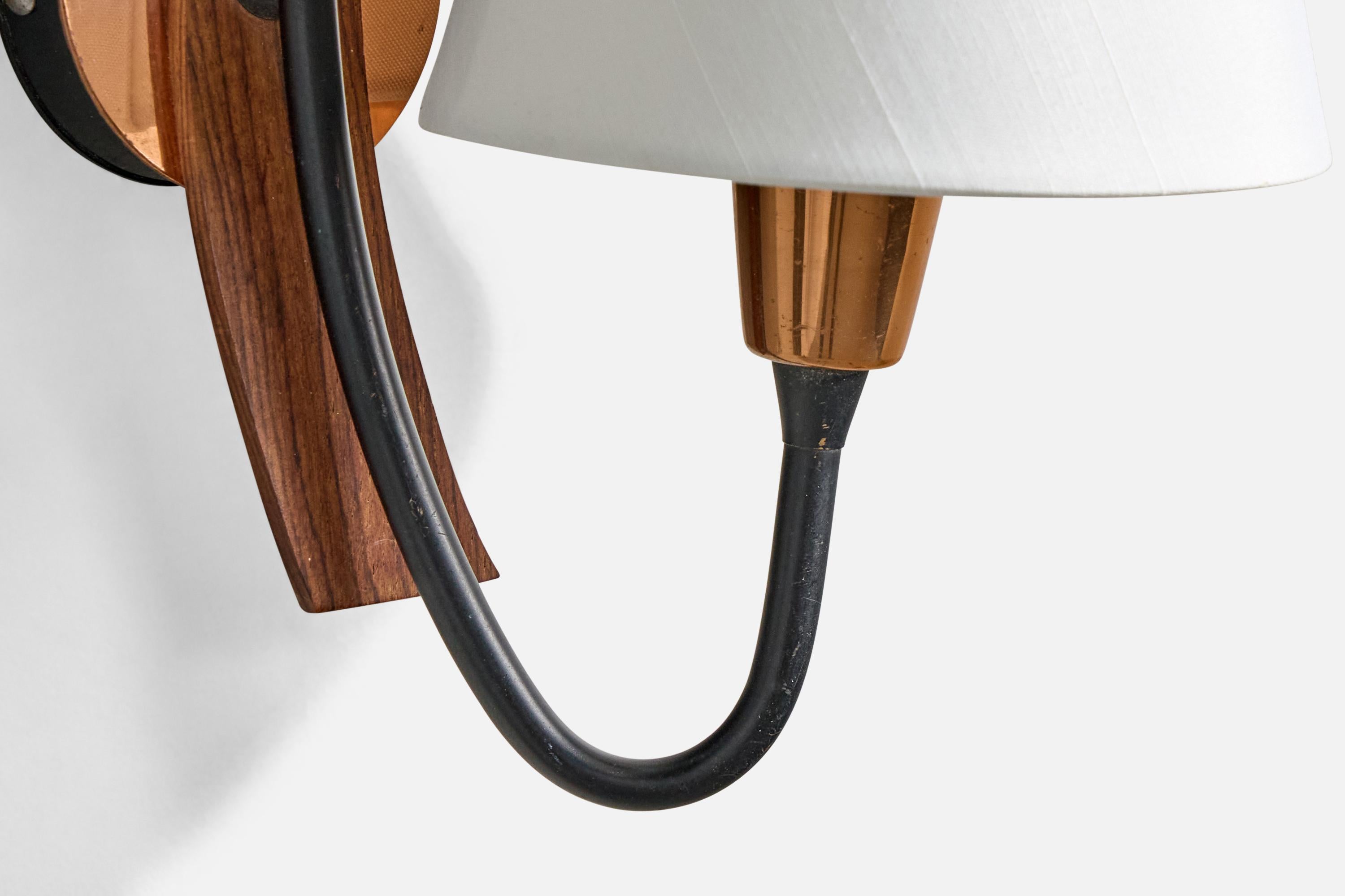 KAMA, Lights, Cuivre, Métal, Teck, Tissu, Norvège, 1950s en vente 3
