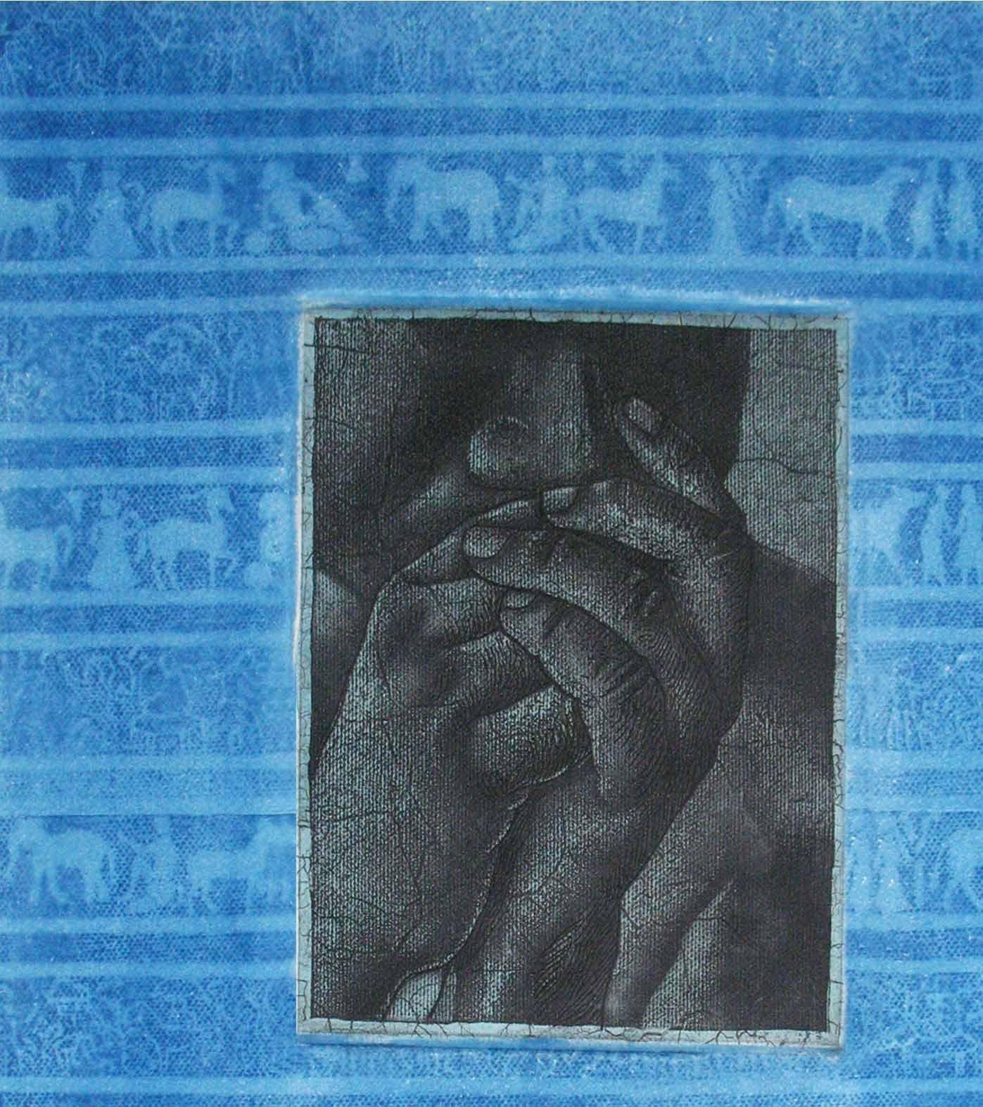 Kamal Mitra - Thinker - 16 x 12 inches (unframed size)
Etching & Cyanotype on paper
Inclusive of shipment in a roll form.

About Kamal Mitra’s Works :
While pursuing his Bachelors (Painting) at the  Govt. College of Art & Craft, Mitra simultaneously