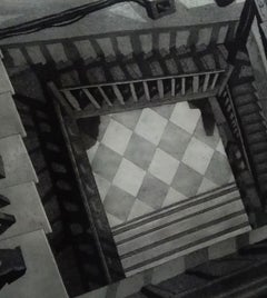 Decorative House, Etching on paper by Indian Contemporary Artist "In Stock"