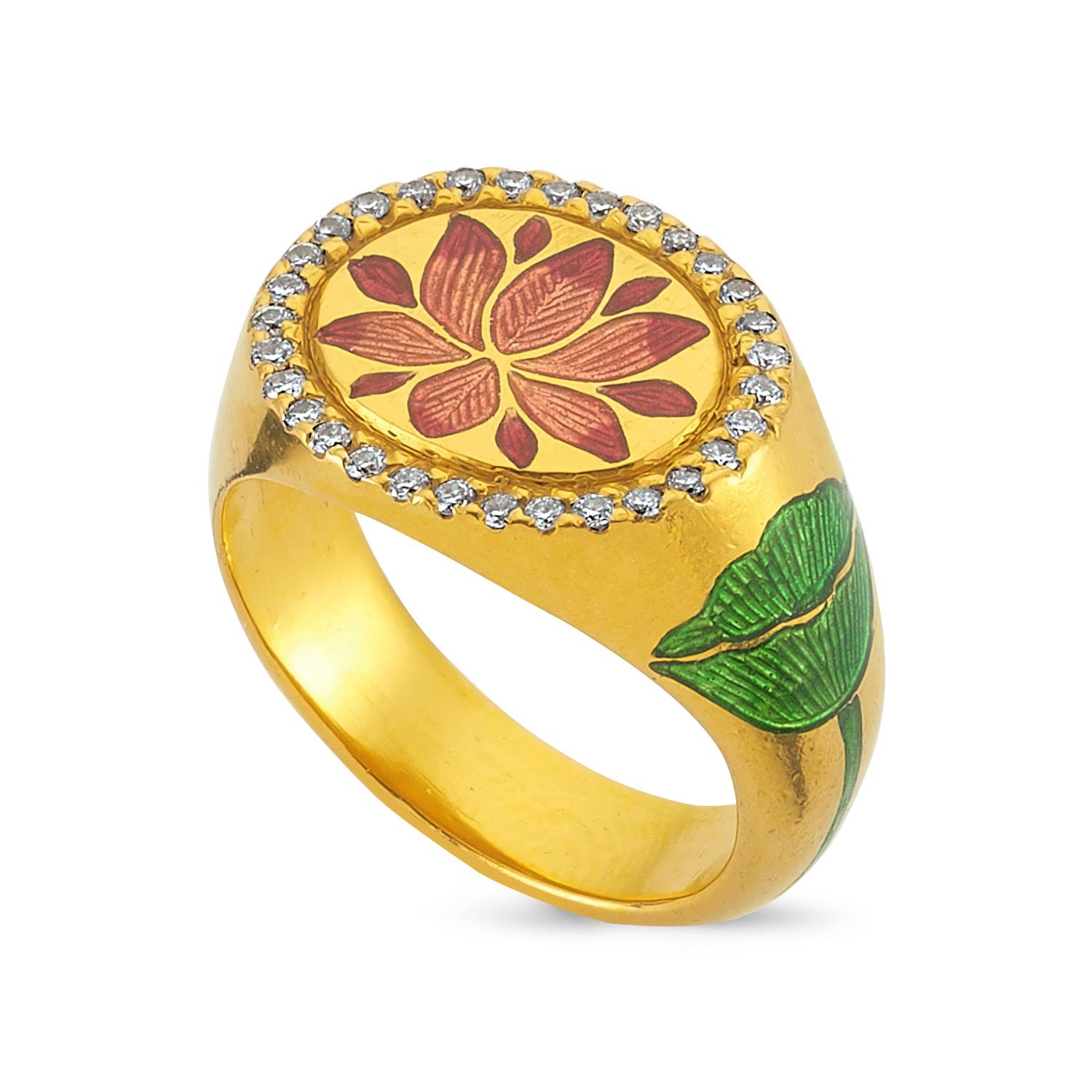 

Kamala comes from the Hindi word for lotus, a flower with deep cultural significance in Asia. It mirrors the transformation of the consciousness from closed bud, to unfolded flower in its form. Handcrafted in Jaipur, the Kamala Ring is radiant