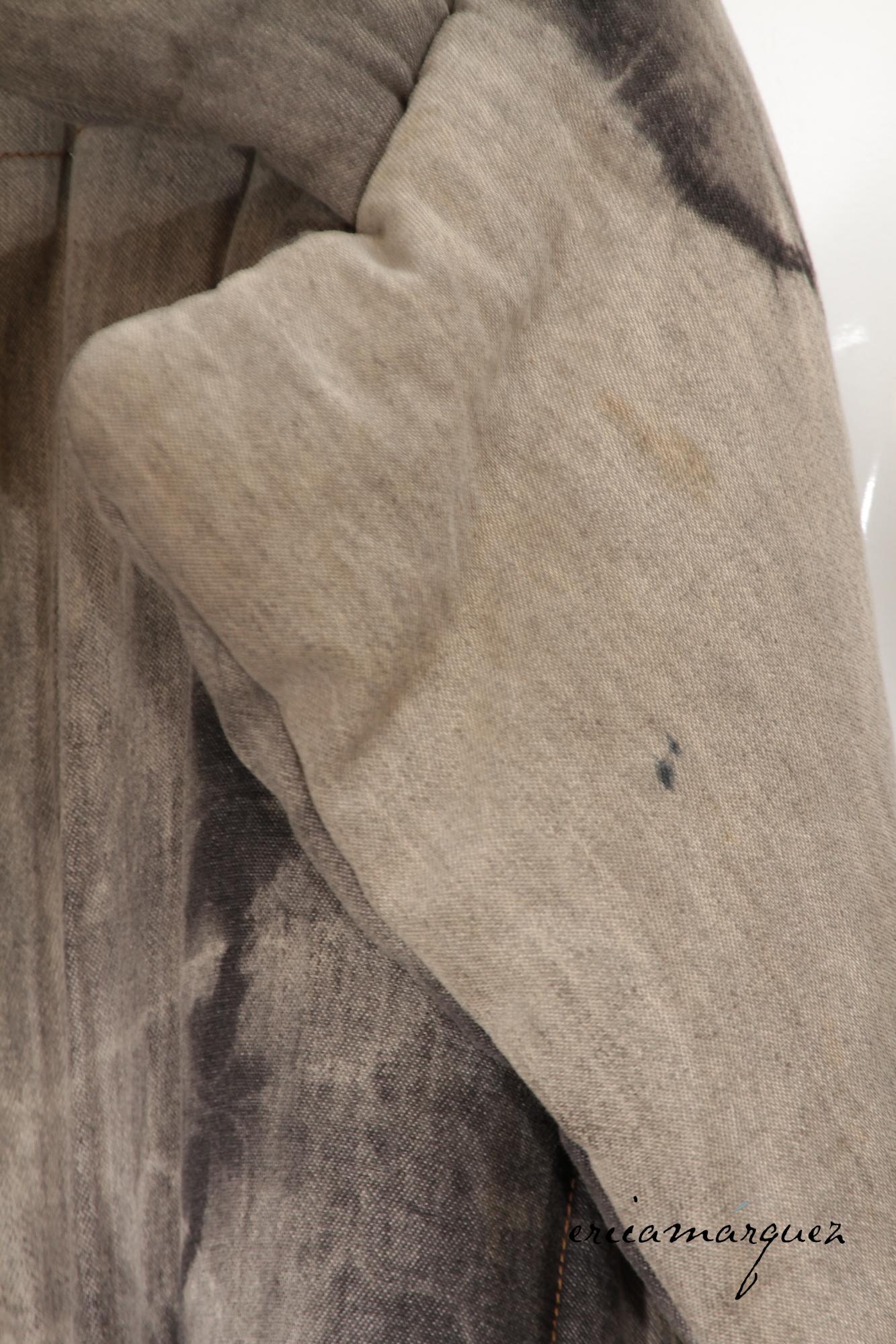 KAMALI 18008, Cocoon Puffer Coat, oversize, Grey and Charcoal Tie Dye en vente 13