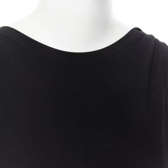 KAMALI KULTURE polyester spandex black dipped open back sleeveless maxi dress XS