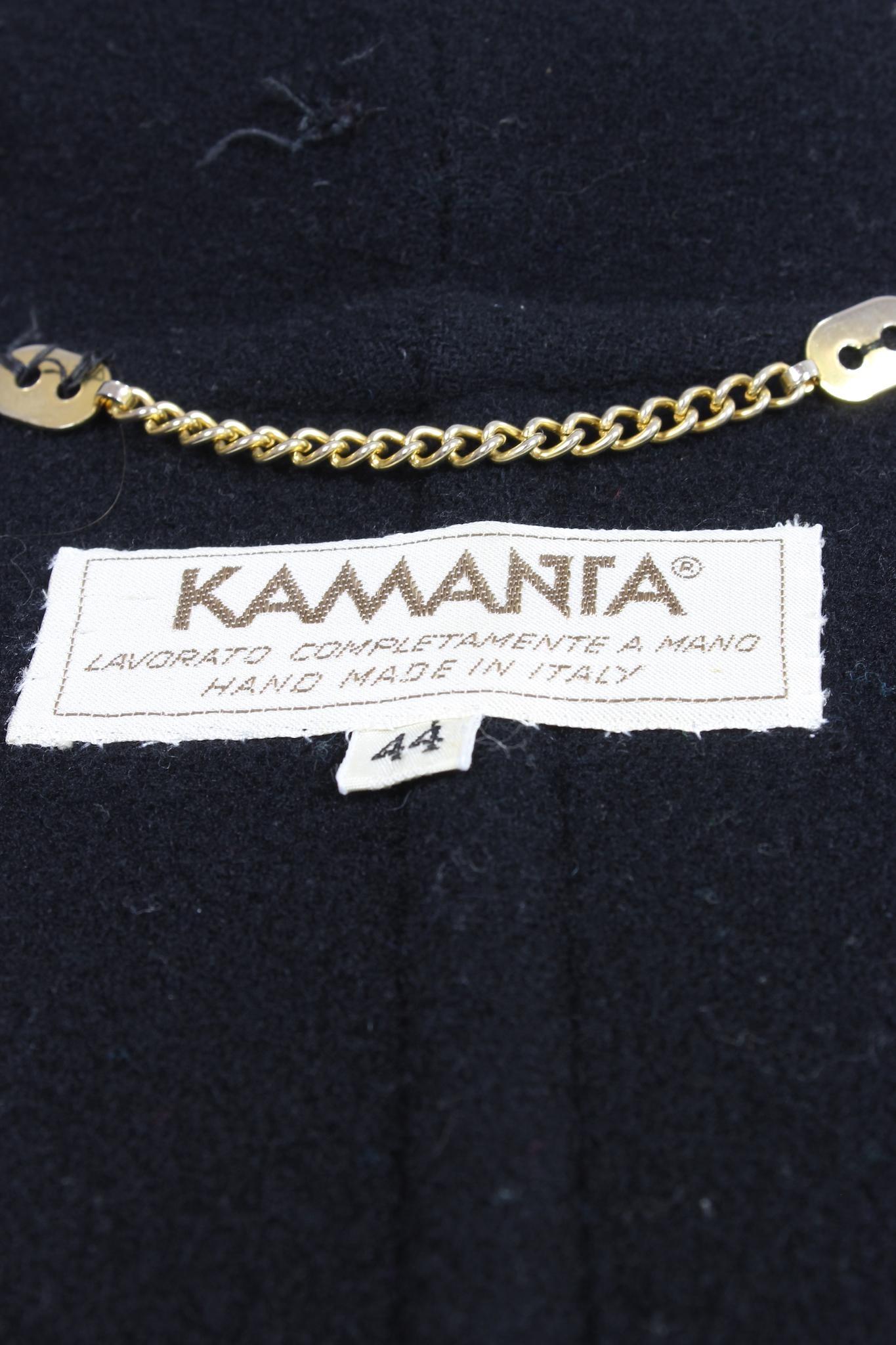 Kamanta Black Wool Vintage Cape Coat 1980s 1