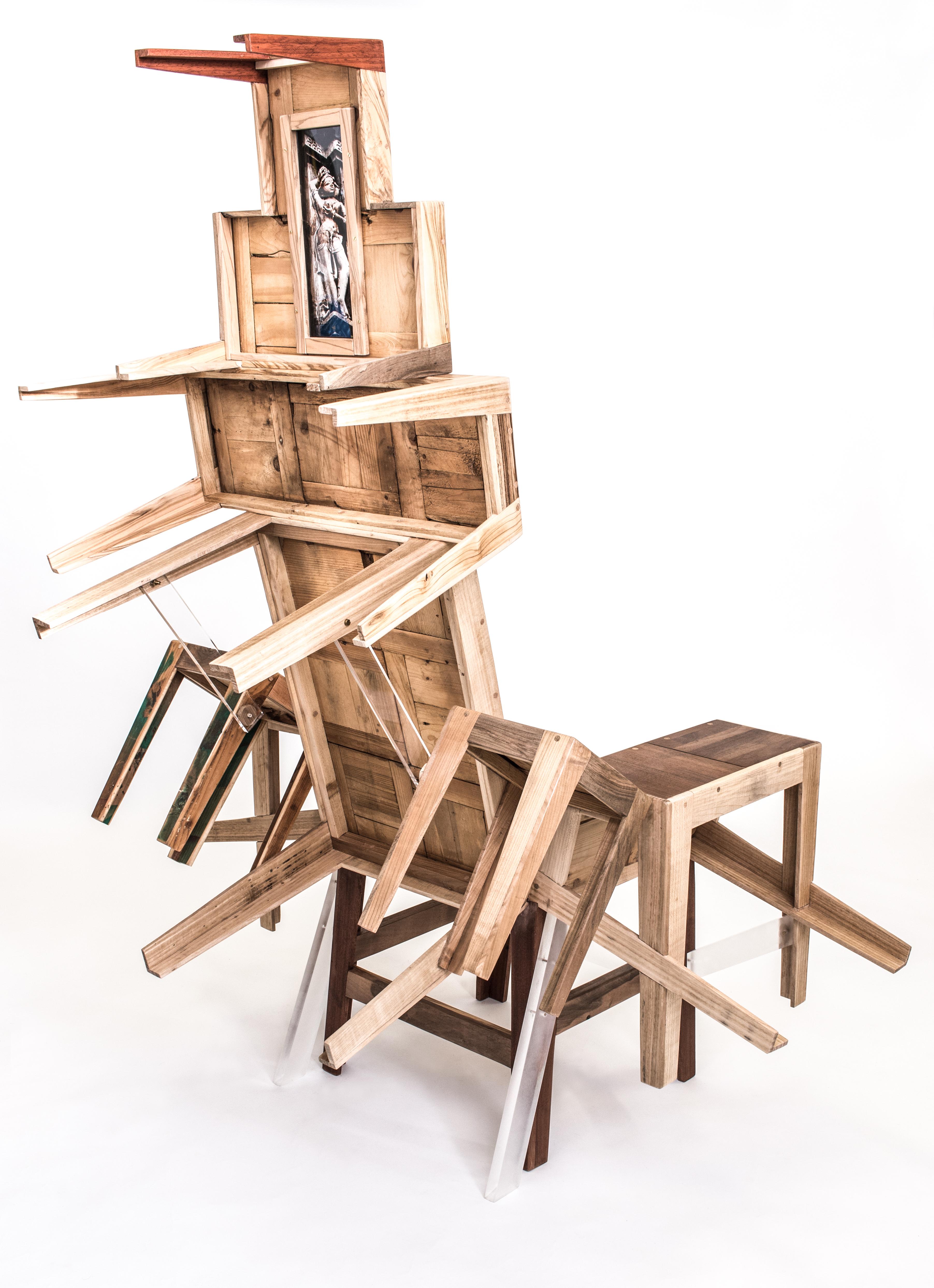 Wood Kamasutra Throne Seating by Hillsideout For Sale
