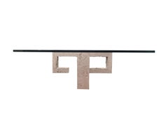 Table basse Kame Coastal en marbre travertin édition limitée Luxury Furniture