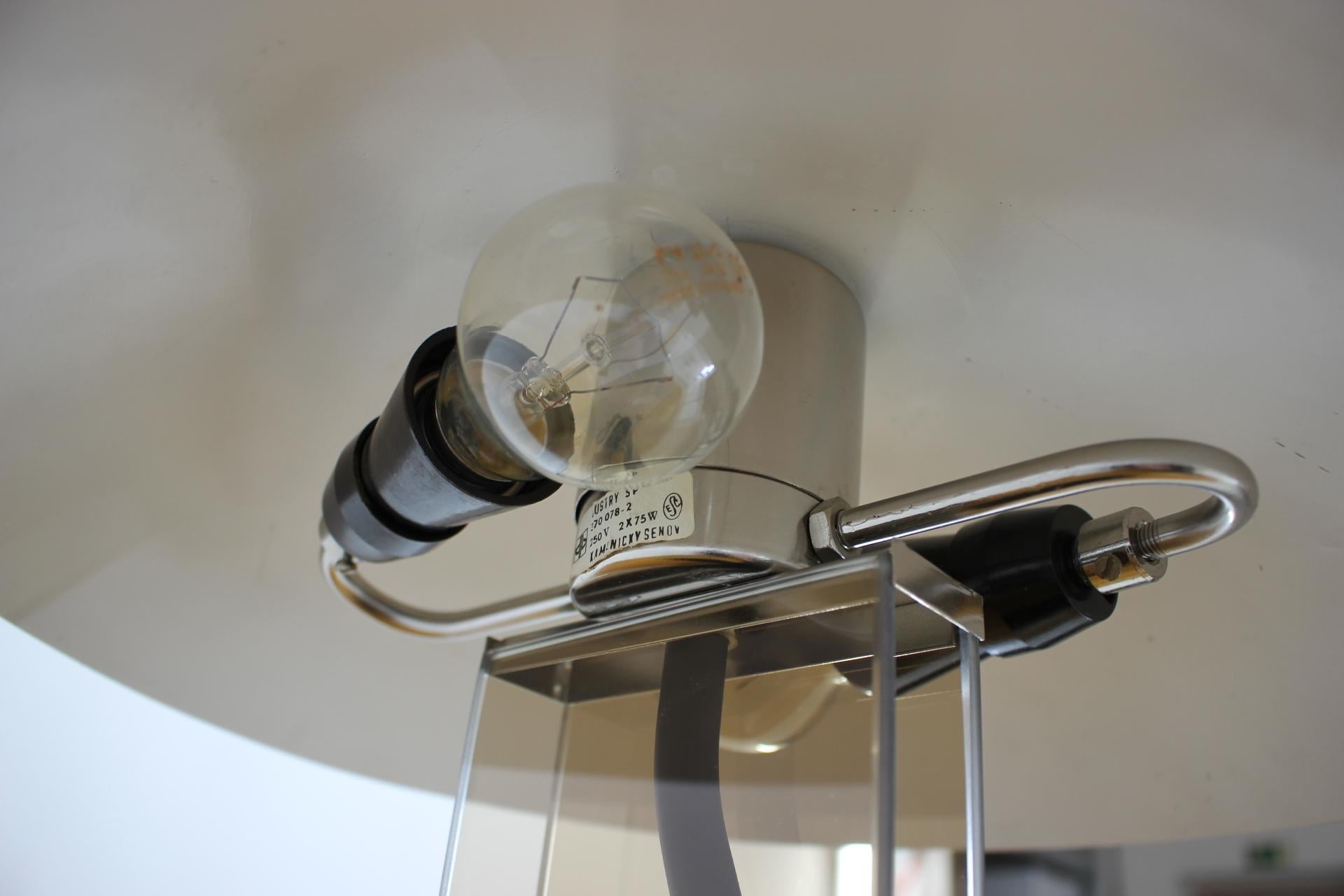 Aluminum Kamenický Šenov Design Table Lamp, 1980s For Sale