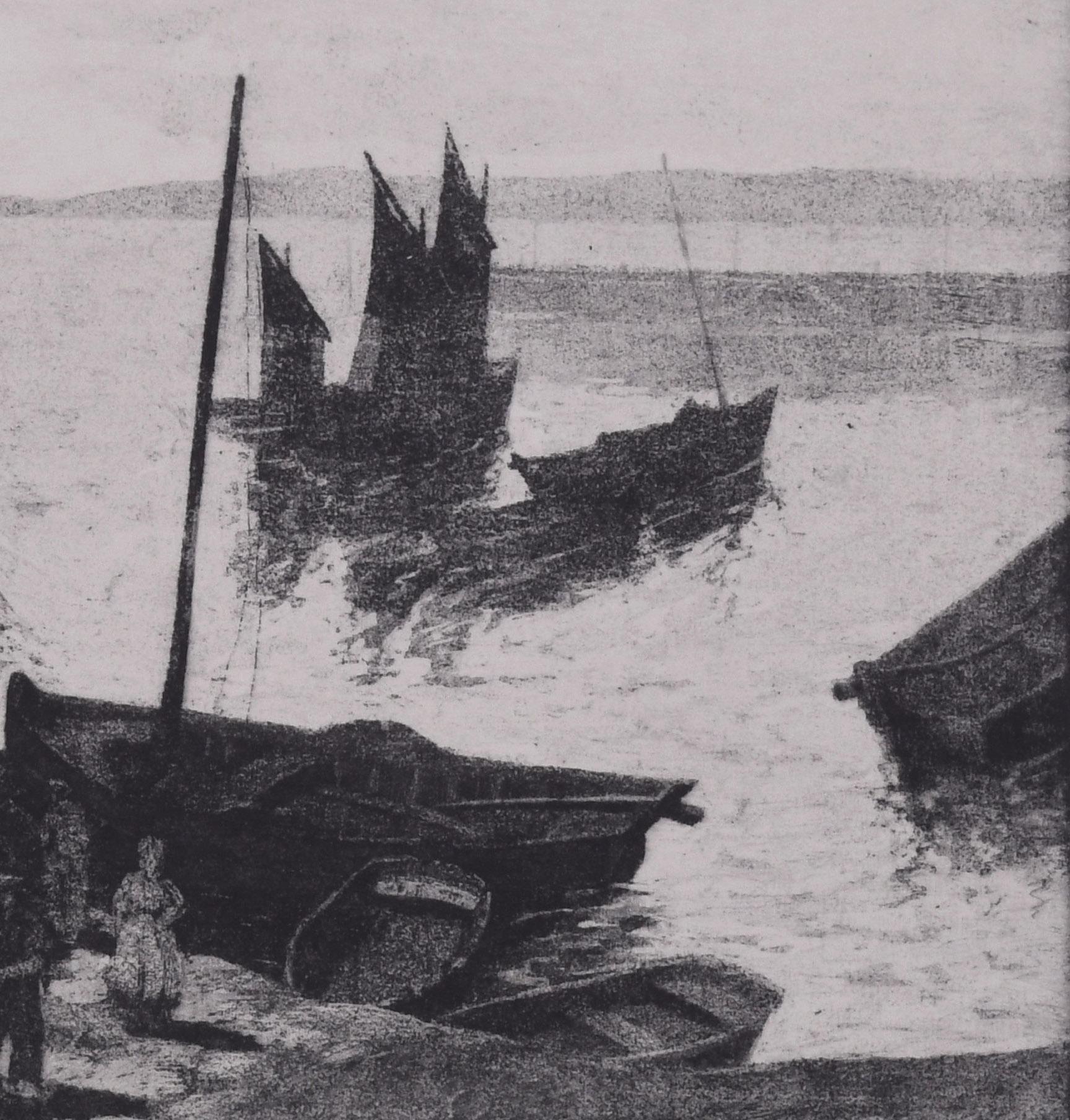 Unbetitelt (Fischboote, Normandie) (Französische Schule), Print, von Kamesuke Hiraga