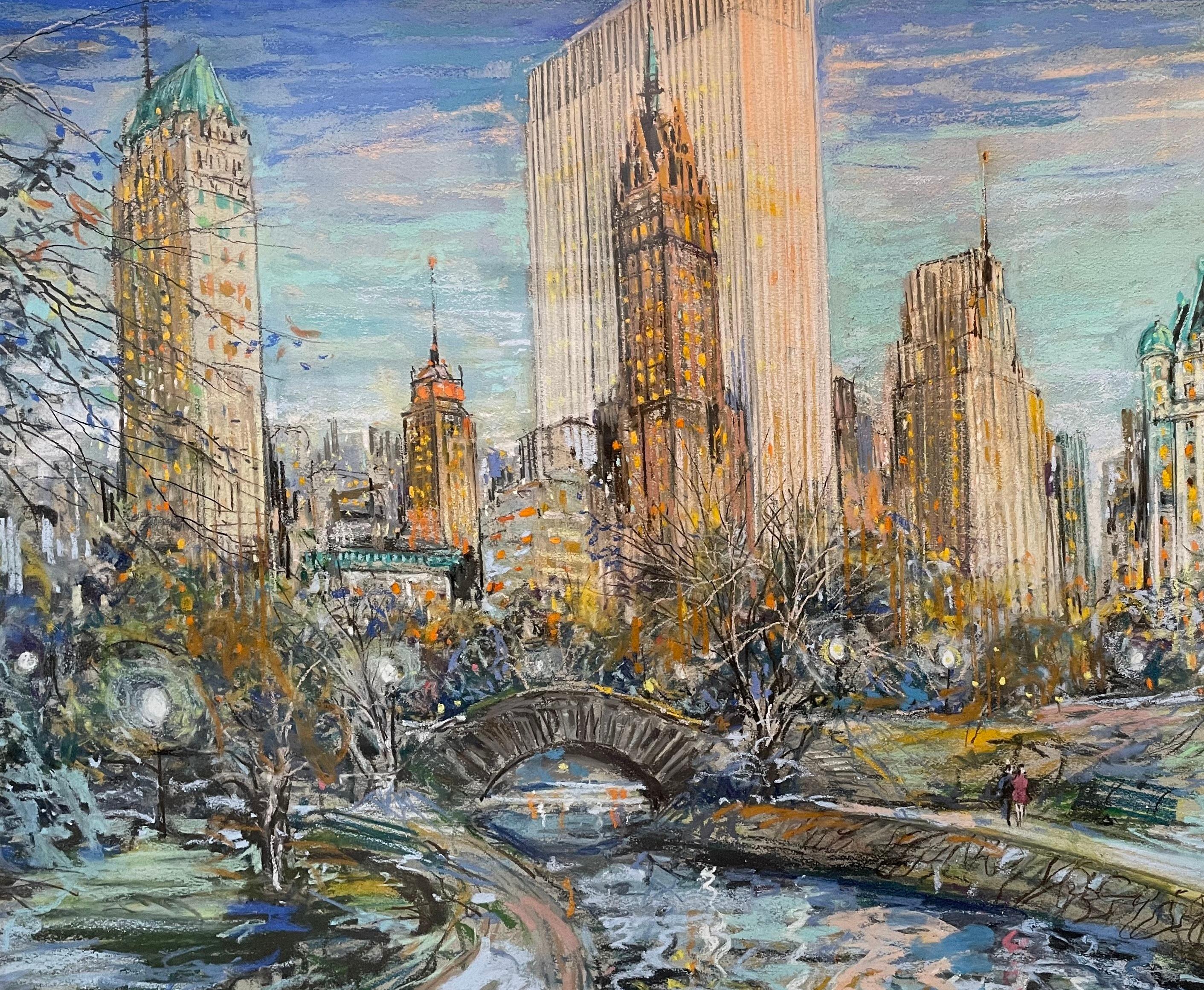 Central Park - Painting by Kamil Kubik
